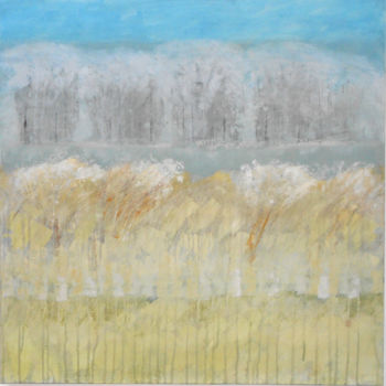 Painting titled "Reed beds" by June Stapleton, Original Artwork, Oil