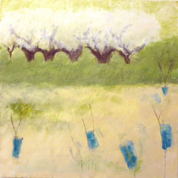 Картина под названием "cherries and plastic" - June Stapleton, Подлинное произведение искусства, Акрил