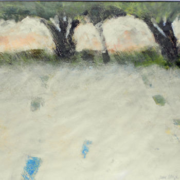 Картина под названием "trees and fields" - June Stapleton, Подлинное произведение искусства, Акрил