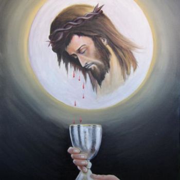Painting titled "Lagrimas de Cristo" by J.Terra, Original Artwork