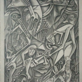 Zeichnungen mit dem Titel "Magic of art" von Mamintelane, Original-Kunstwerk, Bleistift