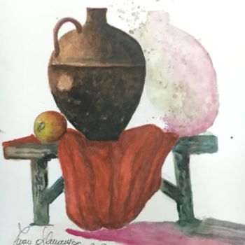 Peinture intitulée "El pañuelo rojo¡" par Almanzart, Œuvre d'art originale, Aquarelle