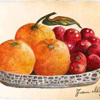 Painting titled "fruits" by Almanzart, Original Artwork, Watercolor
