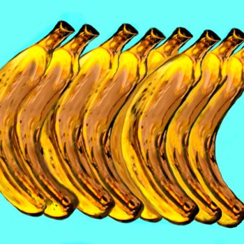 Painting titled "bananas" by Almanzart, Original Artwork, Other