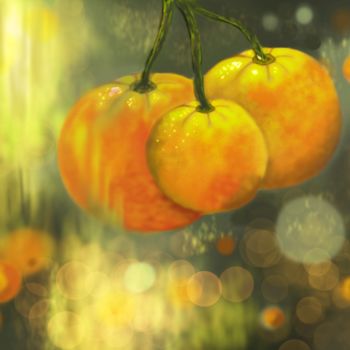 Peinture intitulée "Orange’s" par Almanzart, Œuvre d'art originale