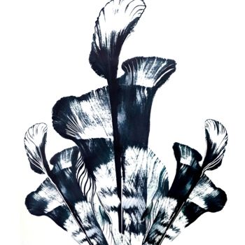 Картина под названием "Black Flower" - Almanzart, Подлинное произведение искусства