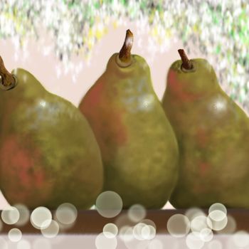 Malarstwo zatytułowany „Three pears” autorstwa Almanzart, Oryginalna praca
