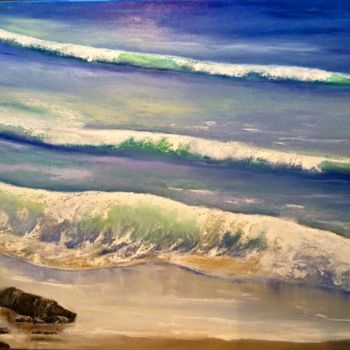 Pintura intitulada "las olas" por Almanzart, Obras de arte originais, Óleo