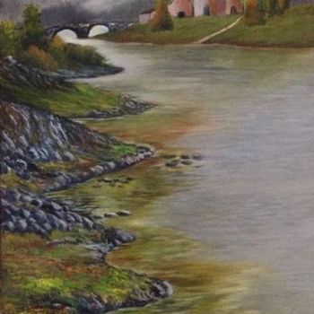 Painting titled "the-bridge.jpg" by Almanzart, Original Artwork, Oil