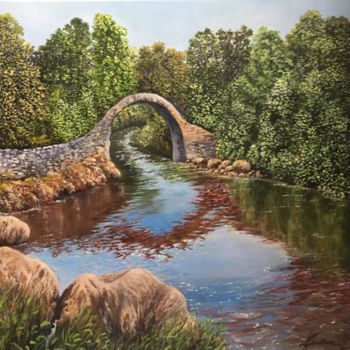 Painting titled "the-puente.jpg" by Almanzart, Original Artwork, Oil