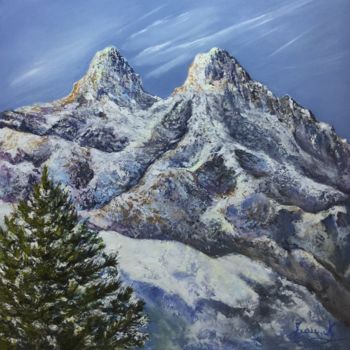 Painting titled "Blue mountains" by Almanzart, Original Artwork, Other