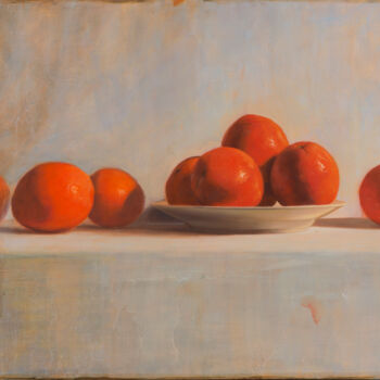 Pintura titulada "Naranjas" por Juan Álvarez Cebrián, Obra de arte original, Oleo Montado en Bastidor de camilla de madera