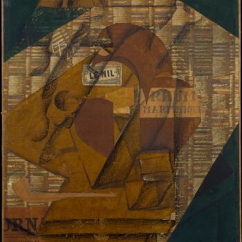 Pittura intitolato "Bouteille de rhum e…" da Juan Gris, Opera d'arte originale, Olio