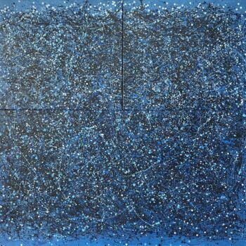 Peinture intitulée "Blue to the Moon -…" par Juan José Garay, Œuvre d'art originale, Acrylique