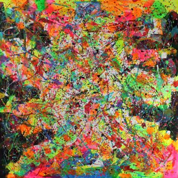 Malarstwo zatytułowany „Color Cascade” autorstwa Juan José Garay, Oryginalna praca, Akryl