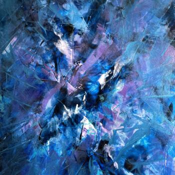Pittura intitolato "Blue Stellar 003" da Juan José Garay, Opera d'arte originale, Acrilico Montato su Altro pannello rigido