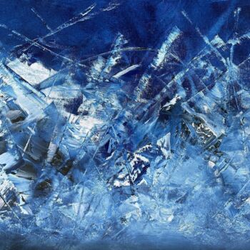 Pittura intitolato "BLUE COSMIC 03" da Juan José Garay, Opera d'arte originale, Olio Montato su Alluminio