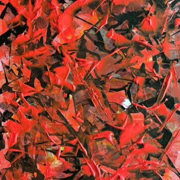 Pintura titulada "Red Fluor" por Juan José Garay, Obra de arte original, Acrílico Montado en Otro panel rígido