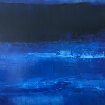 Pittura intitolato "Blue Horizon of Pea…" da Juan José Garay, Opera d'arte originale, Olio Montato su Telaio per barella in…
