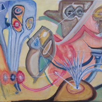 Картина под названием "REGARD" - Juan Luis Gandulfo, Подлинное произведение искусства, Акрил