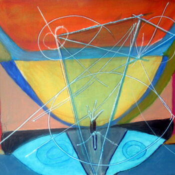 Painting titled "TRANSPARENCIA" by Juan Luis Gandulfo, Original Artwork, Acrylic Mounted on Wood Stretcher frame