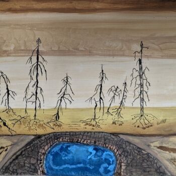 Malarstwo zatytułowany „SEQUIA” autorstwa Juan Luis Gandulfo, Oryginalna praca, Akryl Zamontowany na Drewniana rama noszy