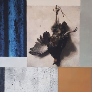 Malerei mit dem Titel "Dead partridge sque…" von Juan Maria Bollé, Original-Kunstwerk, Acryl