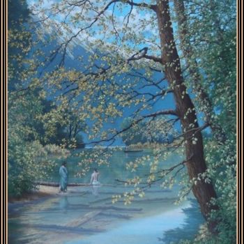 Peinture intitulée "Lac. Villarrica  CH…" par Juan Pablo Versluys Rojas, Œuvre d'art originale, Huile