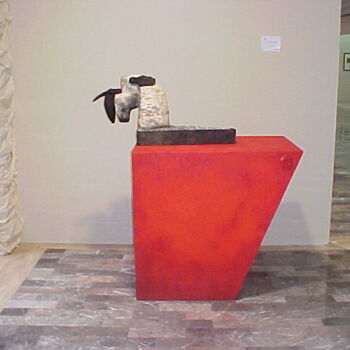 Escultura intitulada "Peligro en extinció…" por Juan Rojas, Obras de arte originais, Pedra