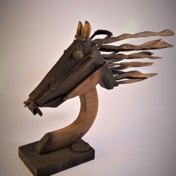 Sculpture titled "TURF" by Juan Rojas, Original Artwork, Wood