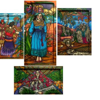 Pittura intitolato "Las manos del tiemp…" da Juana Sabina Ortega, Opera d'arte originale, Acrilico