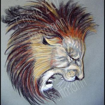 Drawing titled "Lion" by Christo, Original Artwork