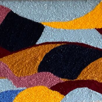 纺织艺术 标题为“Vague à larme” 由Juanita Kirch, 原创艺术品, 挂毯