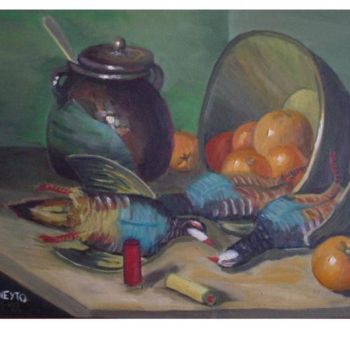 Ζωγραφική με τίτλο "perdices" από Juan Carlos Beneyto, Αυθεντικά έργα τέχνης, Λάδι