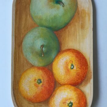 Ζωγραφική με τίτλο "Batea of fruits" από Juan Manuel Alvarez-Ossa, Αυθεντικά έργα τέχνης, Ακρυλικό