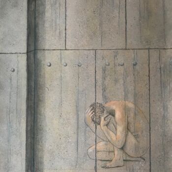 Painting titled "Of Fear, Loneliness…" by Juan Manuel Alvarez-Ossa, Original Artwork, Acrylic