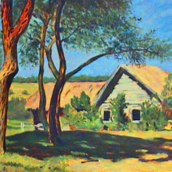 Pintura titulada "casa-de-campo" por Juanma, Obra de arte original, Oleo