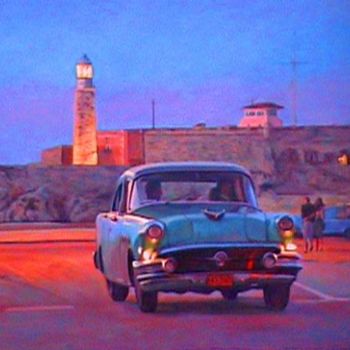 Malerei mit dem Titel "Malecón de la Habana" von Juanma, Original-Kunstwerk, Öl