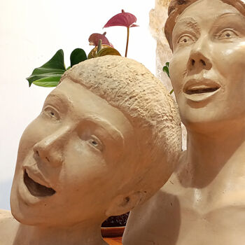 Sculpture intitulée "¿De verdad tengo la…" par Juanmi Figueira, Œuvre d'art originale, Béton