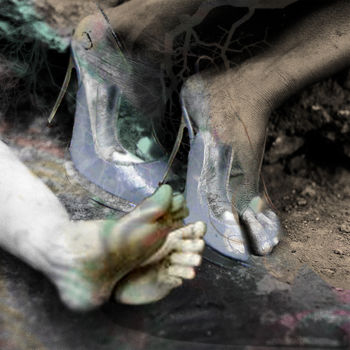 Pittura intitolato "zapatos-para-novias…" da Juan Ramón Lemus, Opera d'arte originale
