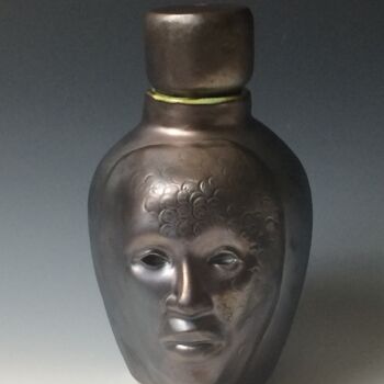 Sculpture titled "Pewter Libation Pot" by Juarez Hawkins, Original Artwork, Ceramics