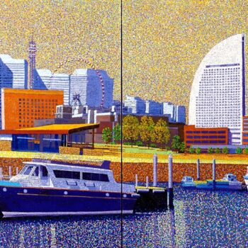 Картина под названием "Yokohama Japan" - Juchul Kim, Подлинное произведение искусства, Масло