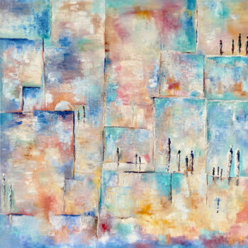 Peinture intitulée "L'orient" par Judith Hassan, Œuvre d'art originale, Huile Monté sur Châssis en bois