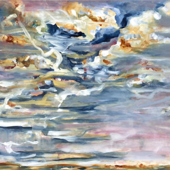 "Wolkentanzend - Clo…" başlıklı Tablo Judith Riemer tarafından, Orijinal sanat, Akrilik Ahşap Sedye çerçevesi üzerine monte…