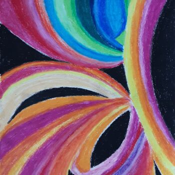 Painting titled "Bows1" by Judith Simonis, Original Artwork, Pastel