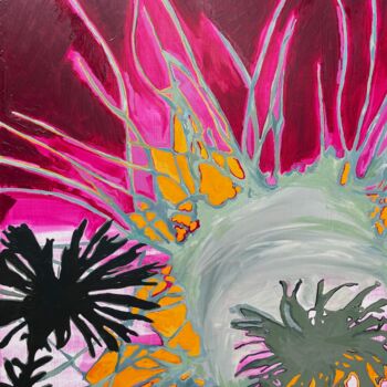 Pintura intitulada "Cactus Shadows" por Judith T.Irwin, Obras de arte originais, Acrílico