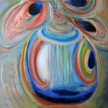 Pintura intitulada "Vaso nas linhas" por Judjesus, Obras de arte originais, Óleo