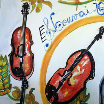Картина под названием "Dueto Orquestra de…" - Judjesus, Подлинное произведение искусства, Акрил