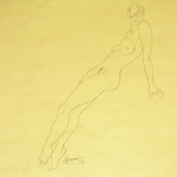 Drawing titled "WK 036" by Judy Morgan, Original Artwork, Charcoal