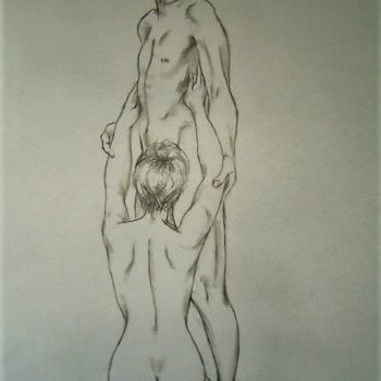 Рисунок под названием "PLEASE" - Judy Morgan, Подлинное произведение искусства, Древесный уголь